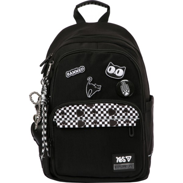 Фото - Рюкзак шкільний YES TS-47M Black Cat (550306)